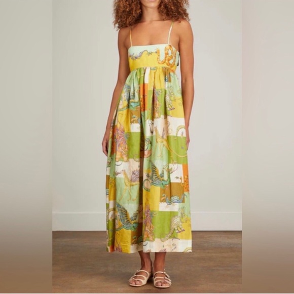 The Khaleesi MIDI Patchwork Sundress In Multi Print - Picture 3 of 15